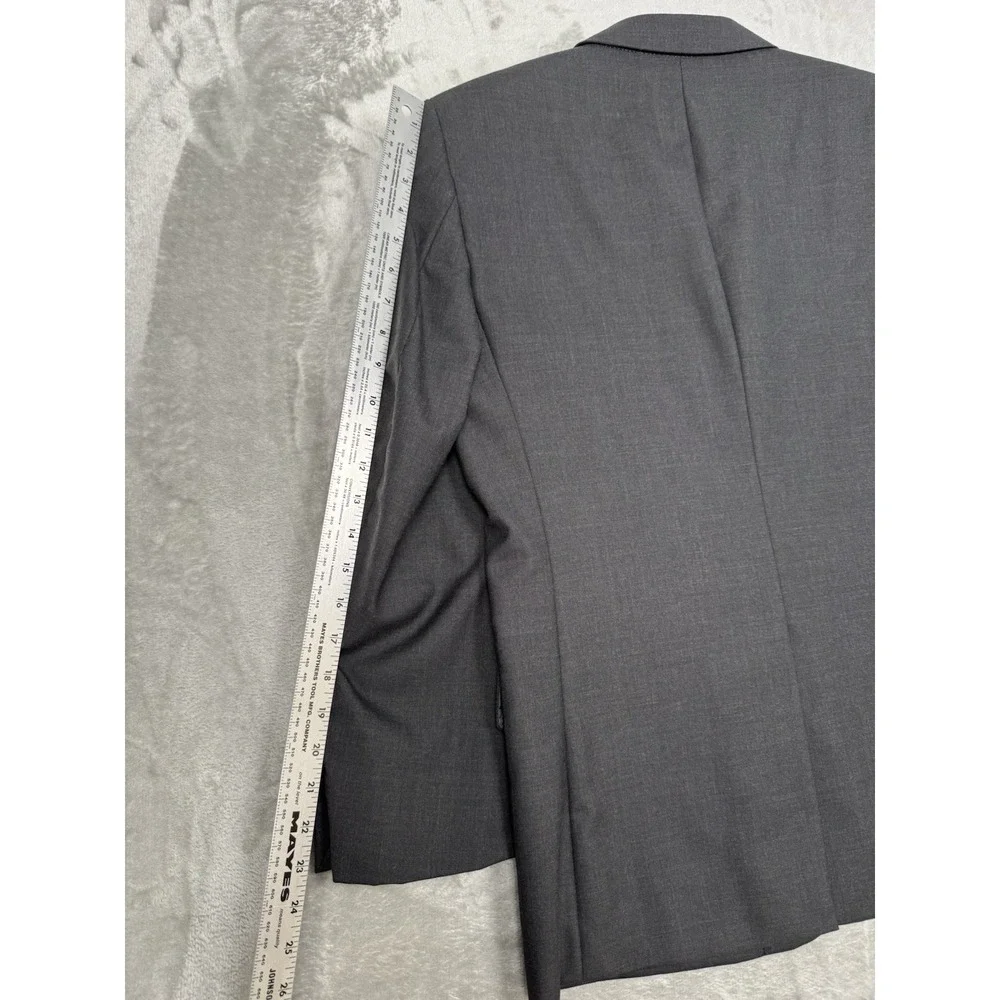 Jos A Bank Gray Sport Coat Mens 40S Charcoal Black Suit Blazer Jacket 100% Wool